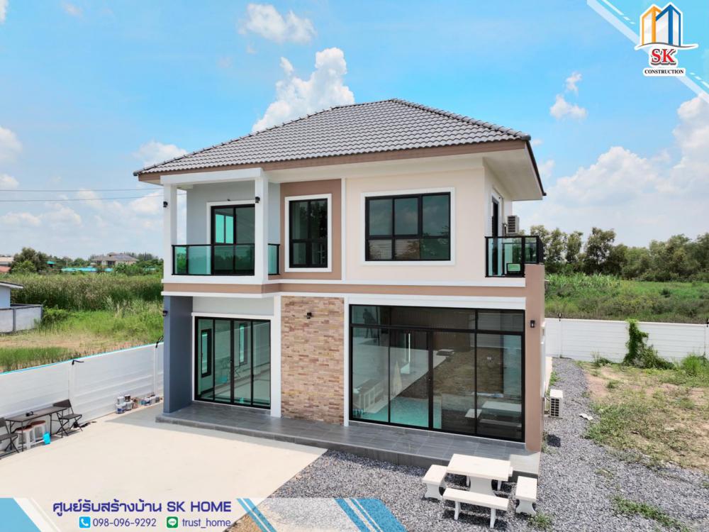 บ้านพักอาศัย 2 ชั้น ขนาด 4 ห้องนอน 3 ห้องน้ำ และห้องอื่นๆ