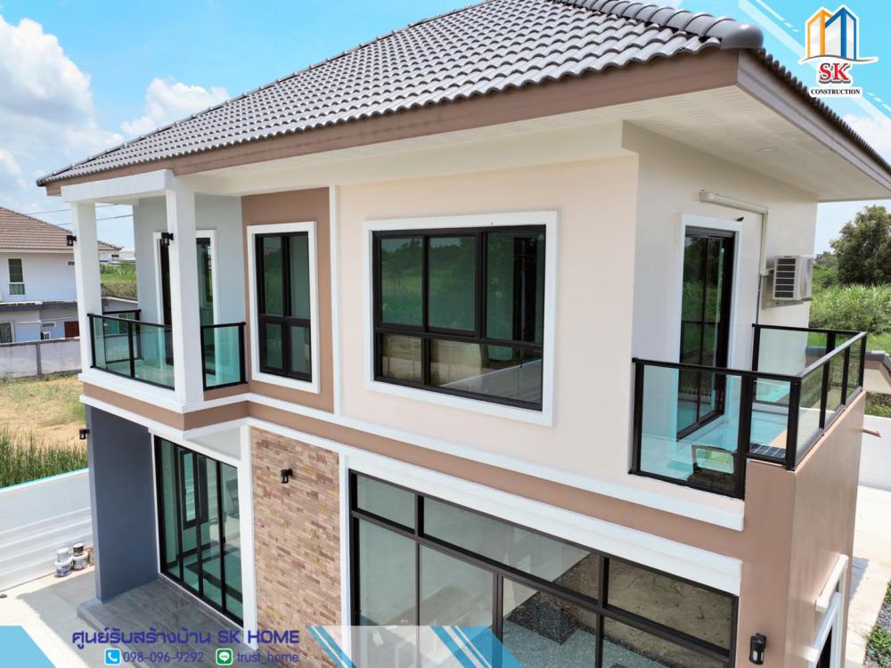 บ้านพักอาศัย 2 ชั้น ขนาด 4 ห้องนอน 3 ห้องน้ำ และห้องอื่นๆ