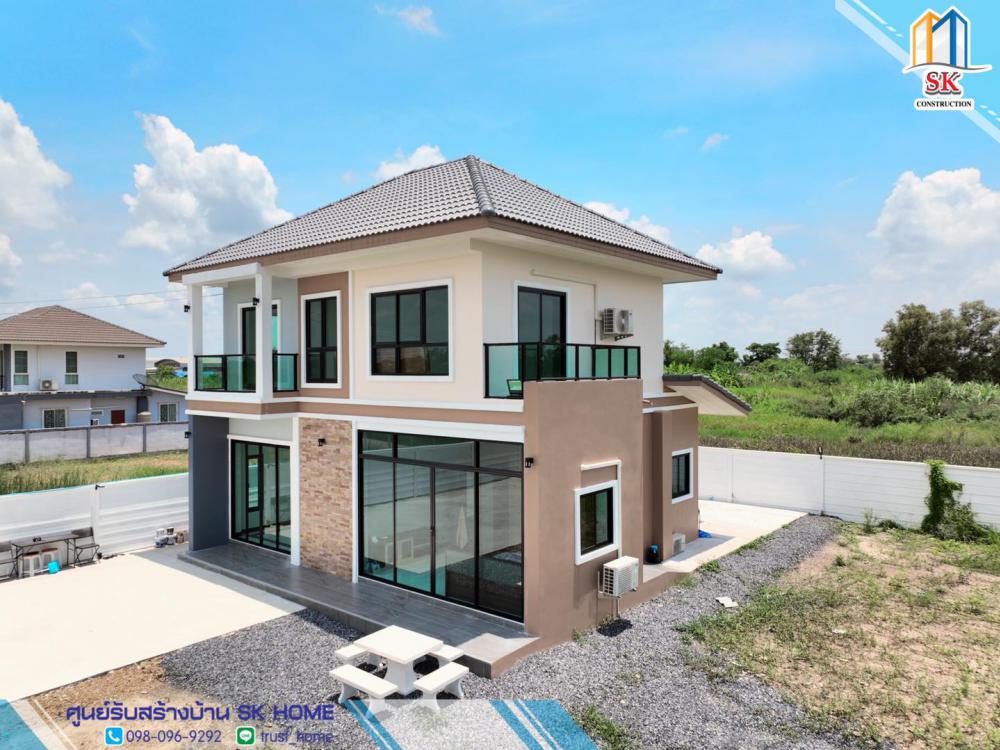 บ้านพักอาศัย 2 ชั้น ขนาด 4 ห้องนอน 3 ห้องน้ำ และห้องอื่นๆ