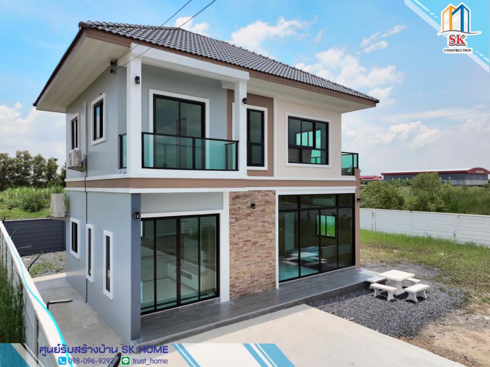 บ้านพักอาศัย 2 ชั้น ขนาด 4 ห้องนอน 3 ห้องน้ำ และห้องอื่นๆ