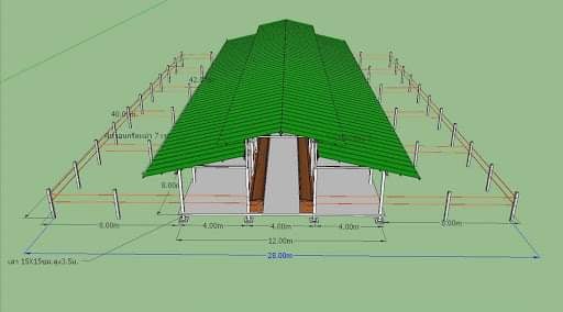 แบบโรงเรือนคอกวัว