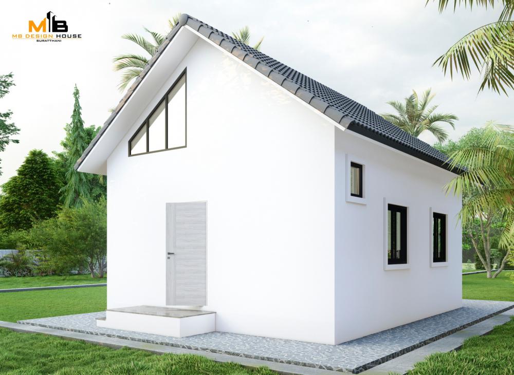 บ้านมินิมอลมูจิ 2 ห้องนอน 1 ห้องน้ำ พื้นที่ 42 ตร.ม. (แบบบ้านกับสร้างจริง)