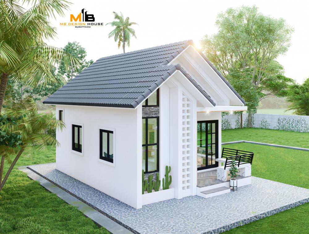 บ้านมินิมอลมูจิ 2 ห้องนอน 1 ห้องน้ำ พื้นที่ 42 ตร.ม. (แบบบ้านกับสร้างจริง)