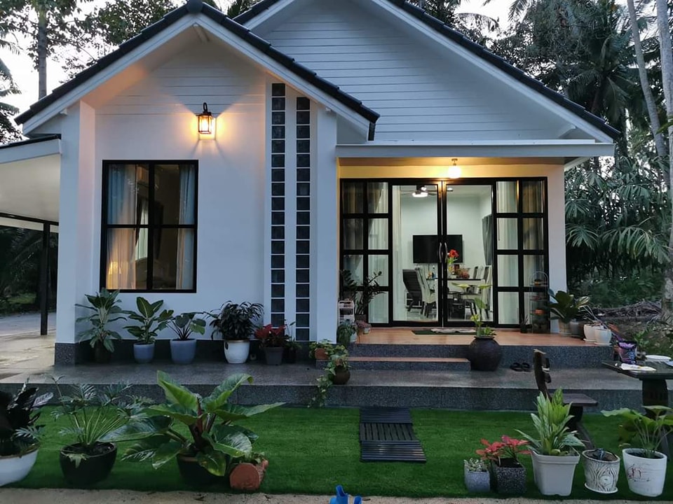 บ้านมินิมอลมูจิ 2 ห้องนอน 1 ห้องน้ำ พื้นที่ 42 ตร.ม. (แบบบ้านกับสร้างจริง)