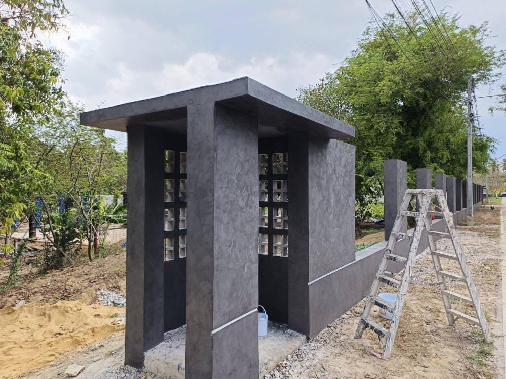 รั้วลอฟท์โทนเทาเข้มๆ