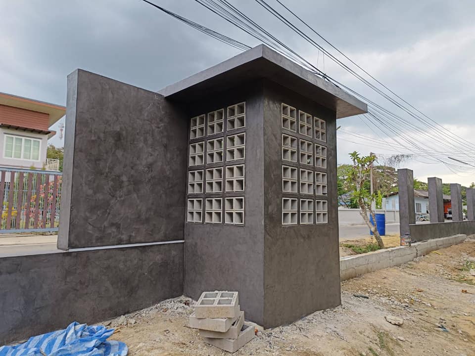 รั้วลอฟท์โทนเทาเข้มๆ