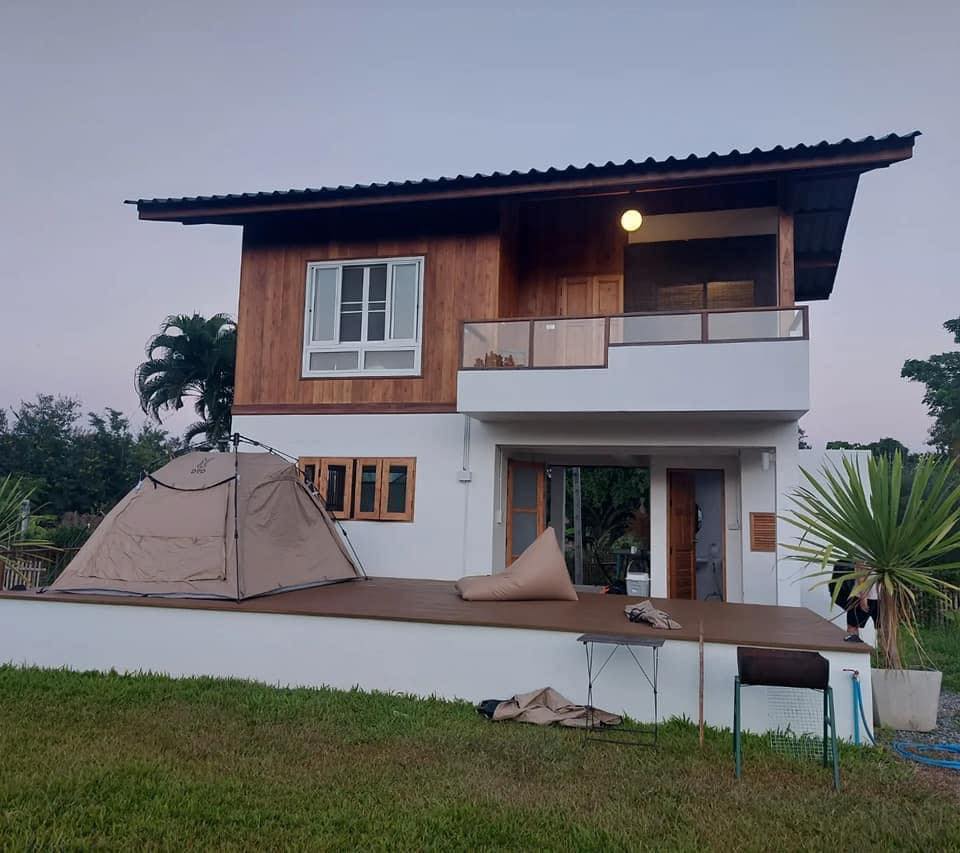 ไอเดียแบบบ้านในฝันสองชั้นครึ่งปูนครึ่งไม้ในวัยเกษียณ