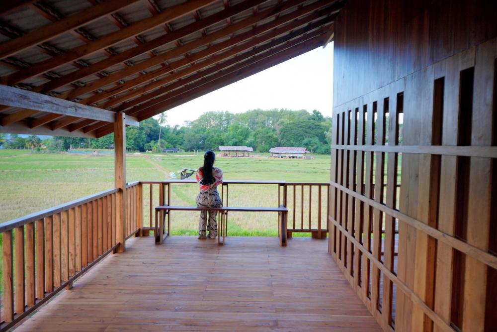 ไอเดียบ้านไม้สวย 2 ชั้นกลางทุ่ง