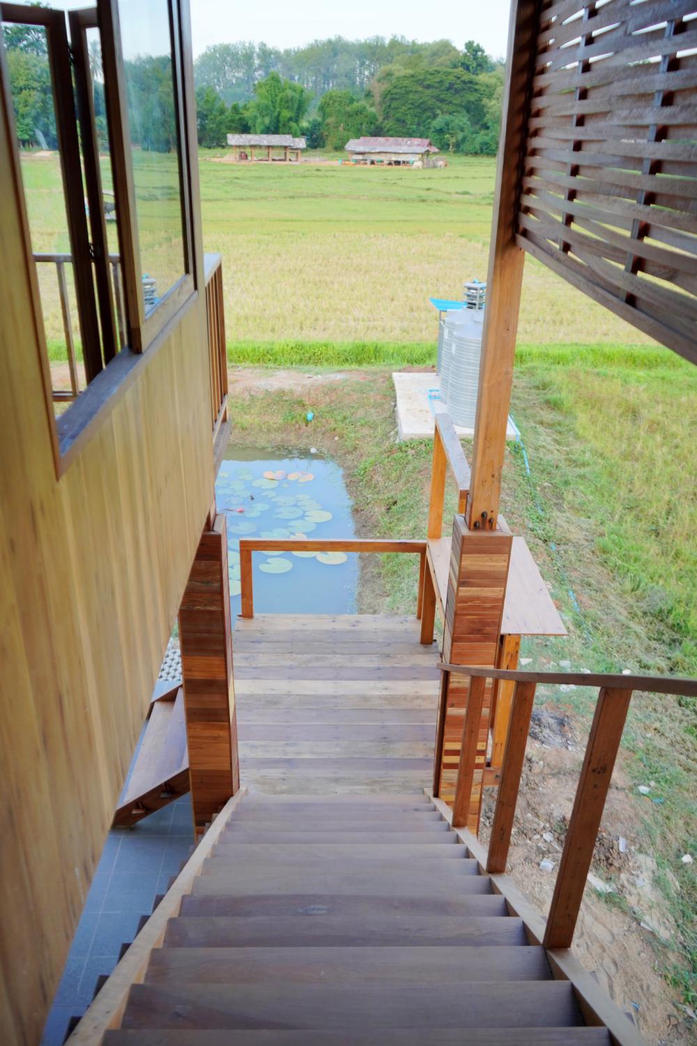 ไอเดียบ้านไม้สวย 2 ชั้นกลางทุ่ง