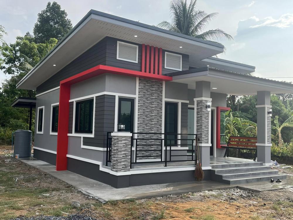 บ้านทรงโมเดิร์น งบ 8.7 แสนบาท