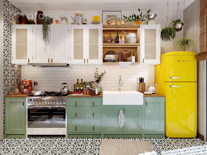 30 ไอเดียครัวสวย-ในโทนสีเขียว