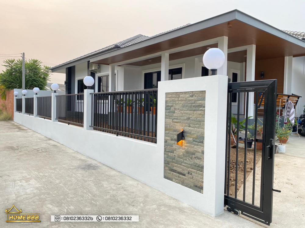 บ้านชั้นเดียวสไตล์คอนเทมโพรารี่ 4 ห้องนอน 3 ห้องน้ำ และห้องอื่นๆ