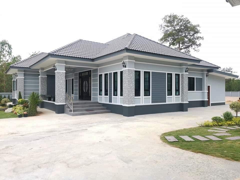 บ้านทรงปั้นหยา 3 ห้องนอน 4 ห้องน้ำ ขนาด 215 ตร.ม.