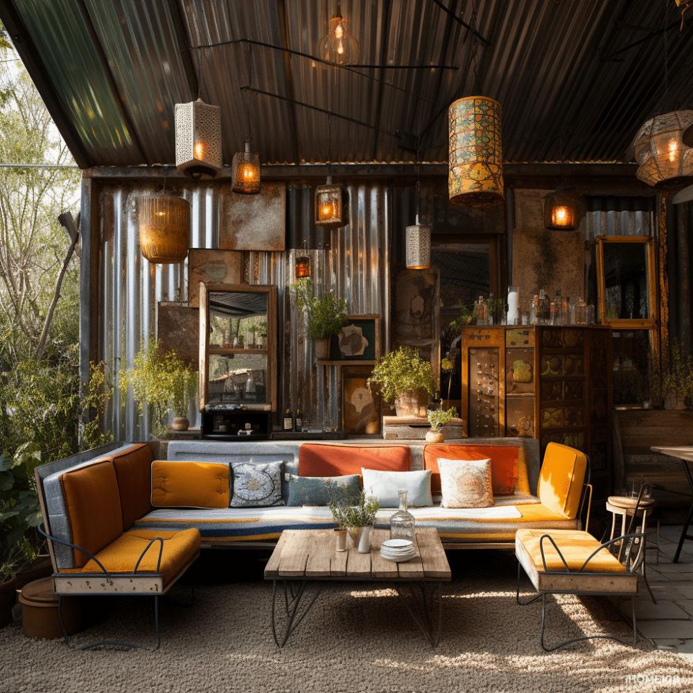 รวมไอเดียมุมนั่งเล่นที่ตกเเต่งด้วยสังกะสีสวยๆ