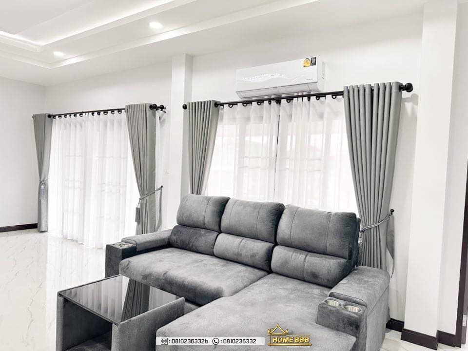 บ้านพักอาศัยชั้นเดียวสไตล์คอนเทมโพรารี่ 3 ห้องนอน 4 ห้องนอน