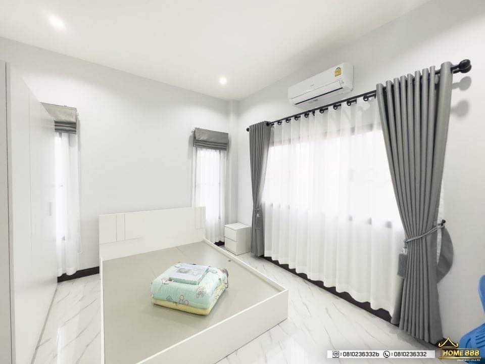 บ้านพักอาศัยชั้นเดียวสไตล์คอนเทมโพรารี่ 3 ห้องนอน 4 ห้องนอน