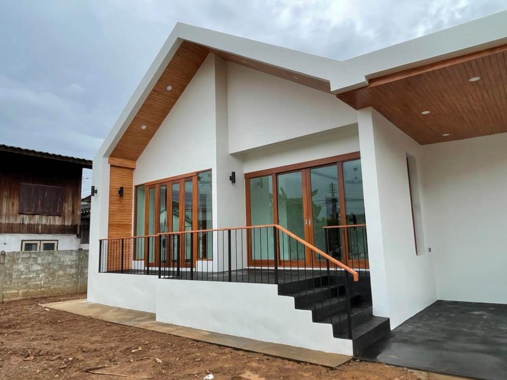 ไอเดียบ้านสไตล์มินิมอลหลังเล็กชั้นเดียว ขนาด 2 ห้องนอน 2 ห้องน้ำ 