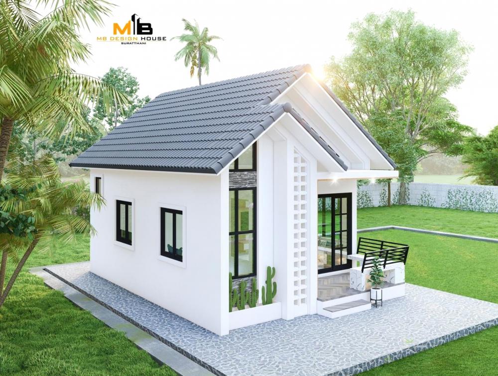 แบบบ้านมินิมอลมูจิ 2 ห้องนอน 1 ห้องน้ำ พื้นที่ 42 ตร.ม. หลังเล็กๆกะทัดรัด