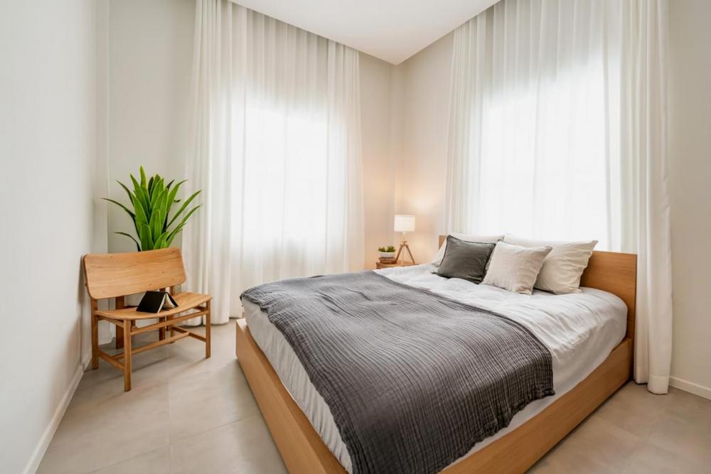 บ้านชั้นเดียวสไตล์มินิมอล อบอุ่นน่ารัก 2 ห้องนอน