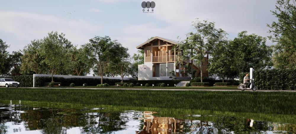 แบบบ้านสองชั้น สไตล์ Thai-Contemporary งบ 1.3 ล้าน