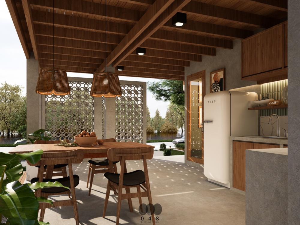 แบบบ้านสองชั้น สไตล์ Thai-Contemporary งบ 1.3 ล้าน