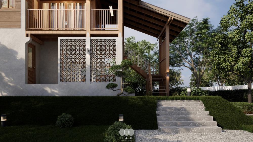 แบบบ้านสองชั้น สไตล์ Thai-Contemporary งบ 1.3 ล้าน