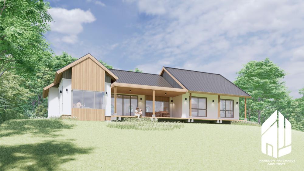 บ้านพักบนเนินเขาสไตล์ minimal  home กลิ่นอายญี่ปุ่น