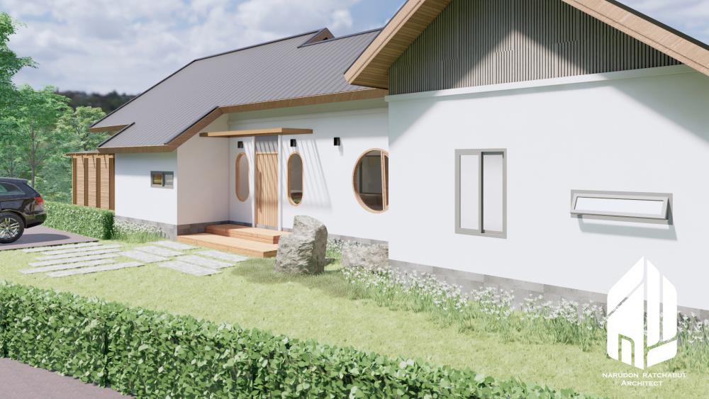 บ้านพักบนเนินเขาสไตล์ minimal  home กลิ่นอายญี่ปุ่น