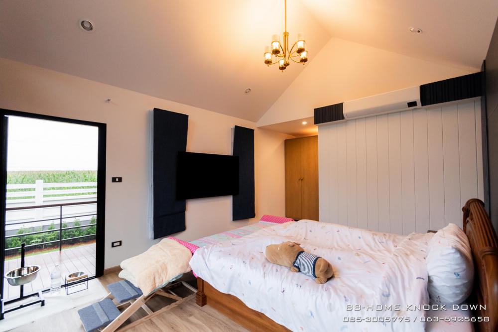 TBB24 บ้านพักตากอากาศน็อคดาวน์โครงเหล็ก รูปทรงนอร์ดิก