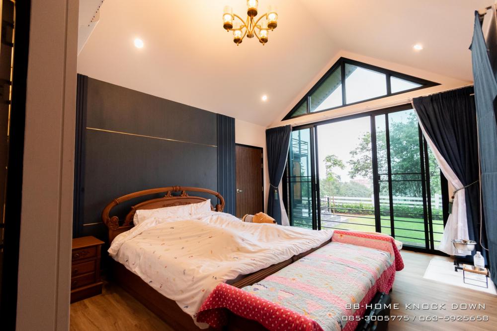 TBB24 บ้านพักตากอากาศน็อคดาวน์โครงเหล็ก รูปทรงนอร์ดิก