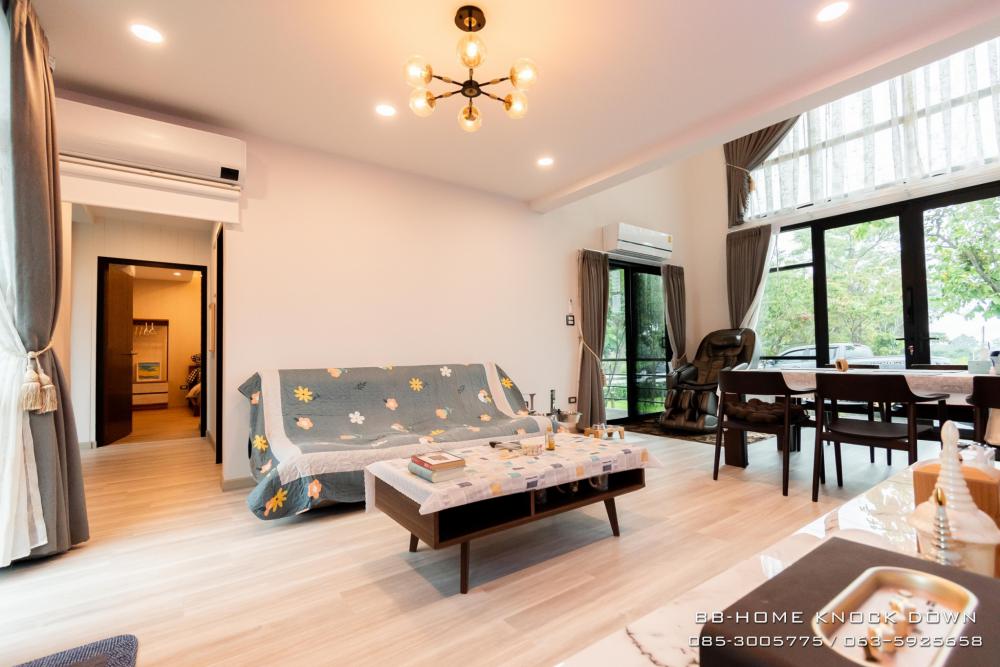 TBB24 บ้านพักตากอากาศน็อคดาวน์โครงเหล็ก รูปทรงนอร์ดิก