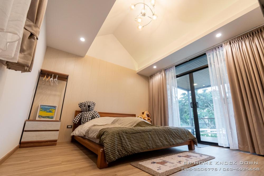 TBB24 บ้านพักตากอากาศน็อคดาวน์โครงเหล็ก รูปทรงนอร์ดิก