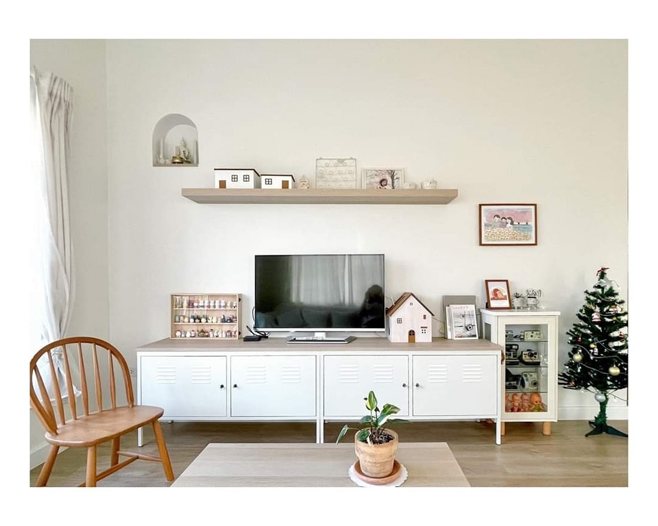 ไอเดียบ้านสวยพร้อมของแต่งในบ้านแบบมินิมอลโทนขาว และแต่งสวนรอบบ้าน รูปที่ 9