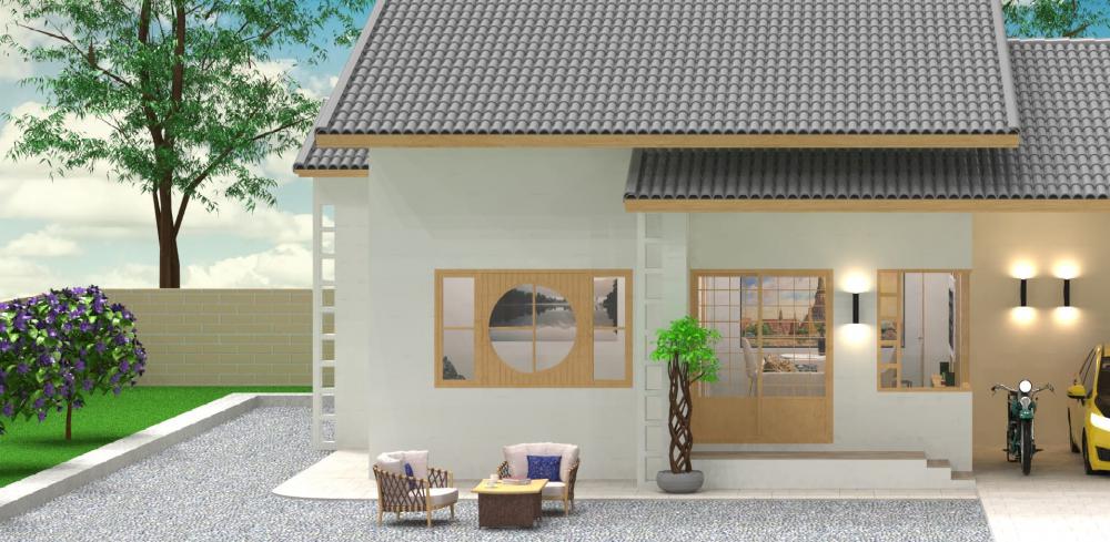 แบบบ้านมินิมอล 2 ห้องนอน 2 ห้องน้ำ งบ 1.2-1.3 ล้านบาท รูปที่ 11