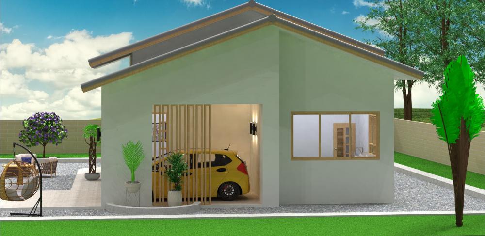 แบบบ้านมินิมอล 2 ห้องนอน 2 ห้องน้ำ งบ 1.2-1.3 ล้านบาท รูปที่ 13