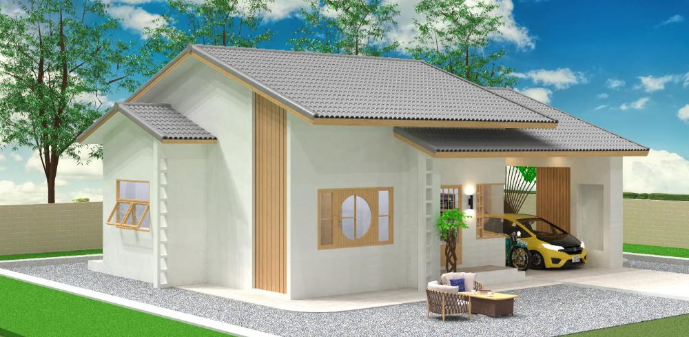 แบบบ้านมินิมอล 2 ห้องนอน 2 ห้องน้ำ งบ 1.2-1.3 ล้านบาท รูปที่ 15