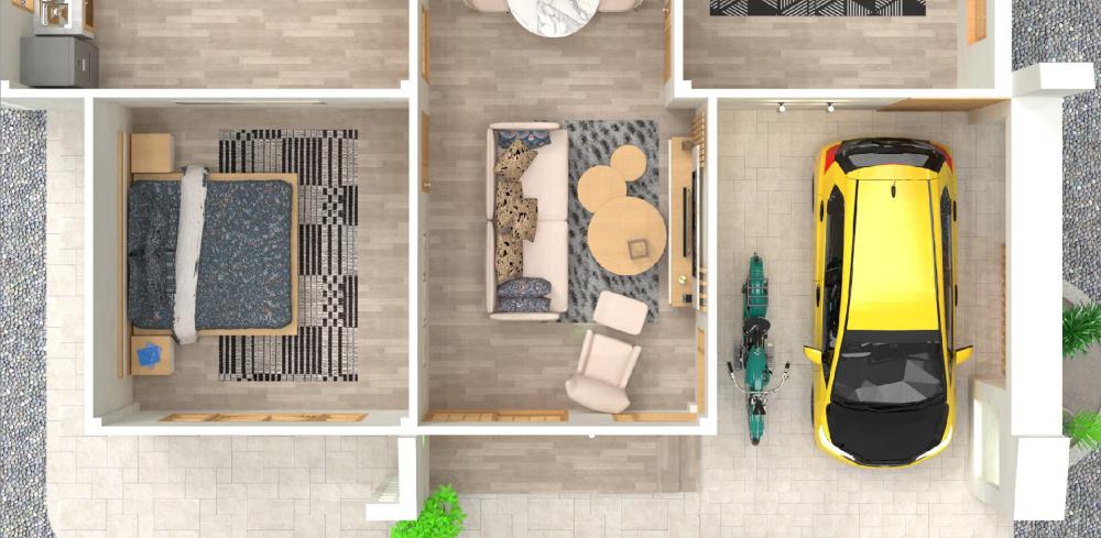 แบบบ้านมินิมอล 2 ห้องนอน 2 ห้องน้ำ งบ 1.2-1.3 ล้านบาท รูปที่ 17