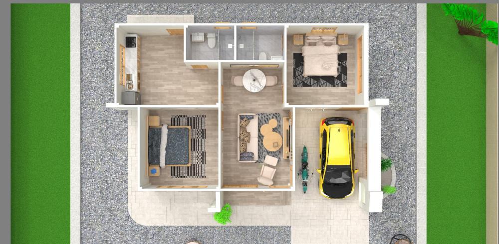 แบบบ้านมินิมอล 2 ห้องนอน 2 ห้องน้ำ งบ 1.2-1.3 ล้านบาท รูปที่ 18