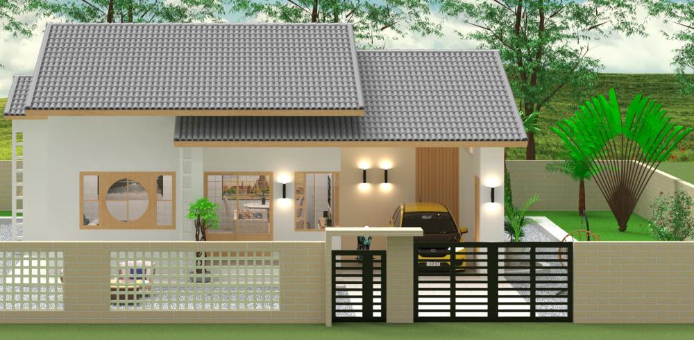 แบบบ้านมินิมอล 2 ห้องนอน 2 ห้องน้ำ งบ 1.2-1.3 ล้านบาท รูปที่ 3