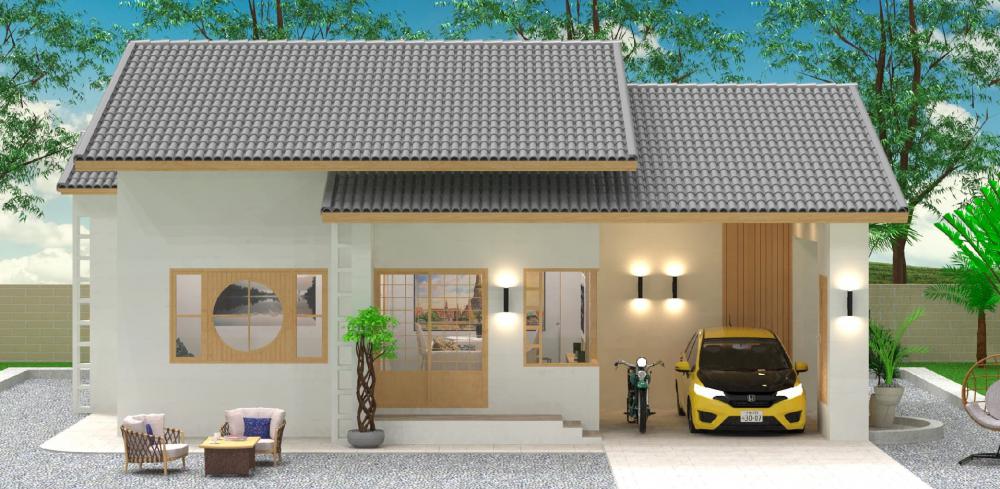 แบบบ้านมินิมอล 2 ห้องนอน 2 ห้องน้ำ งบ 1.2-1.3 ล้านบาท รูปที่ 5