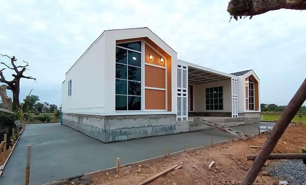 แบบบ้านนอร์ดิกมินิมอลโทนขาว งบ 6 แสนกลางๆ พื้นที่ 66.6 ตร.ม. รูปที่ 3