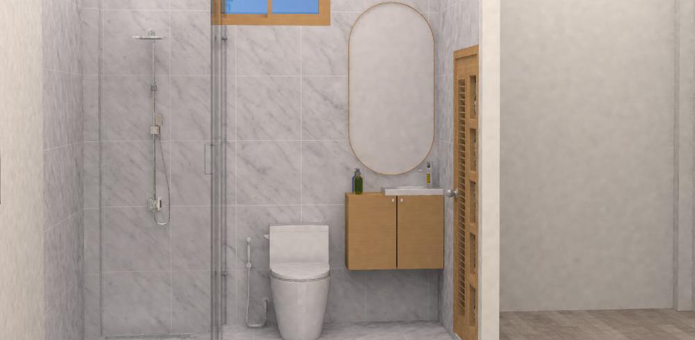 แบบบ้านมินิมอล 2 ห้องนอน 2 ห้องน้ำ งบประมาณ 9 แสน - 1 ล้าน รูปที่ 19