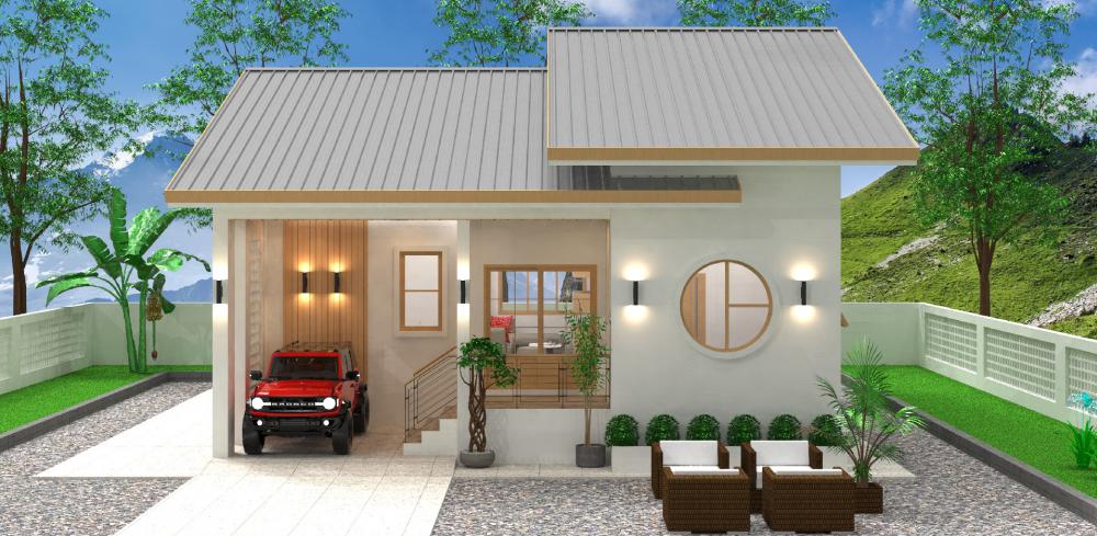 แบบบ้านมินิมอล 2 ห้องนอน 2 ห้องน้ำ งบประมาณ 9 แสน - 1 ล้าน รูปที่ 3