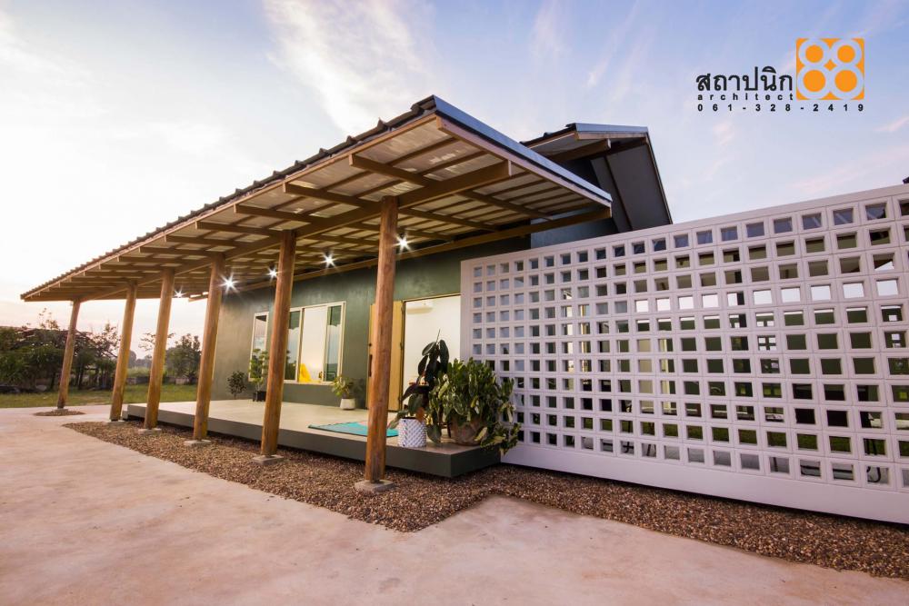 บ้านสไตล์อีสาน เอเชียทรอปิกคอล ท่ามกลางทุ่งนาสีเขียวในหมู่บ้านติดริมแม่น้ำโขง อ.เมือง จ.มุกดาหาร รูปที่ 6