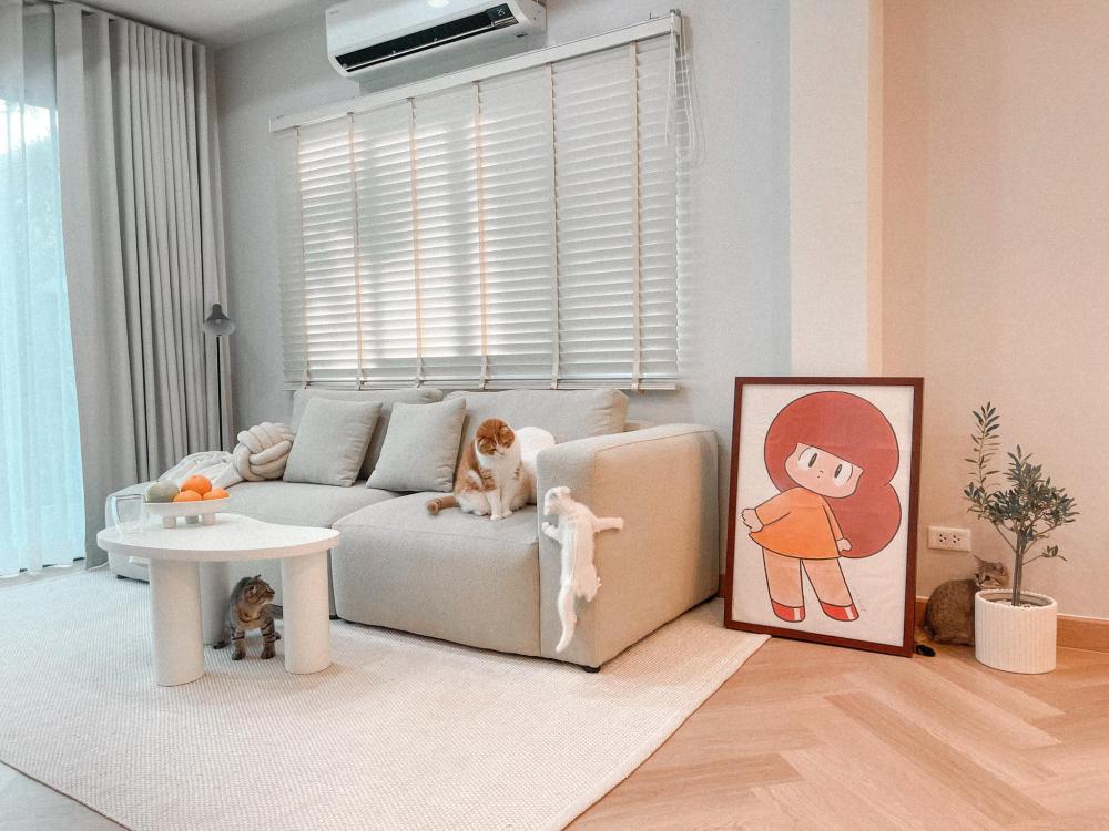 ไอเดียบ้านสไตล์มินิมอลตกแต่งภายในมินิมอล มีแมว อบอุ่น น่าอยู่ รูปที่ 14