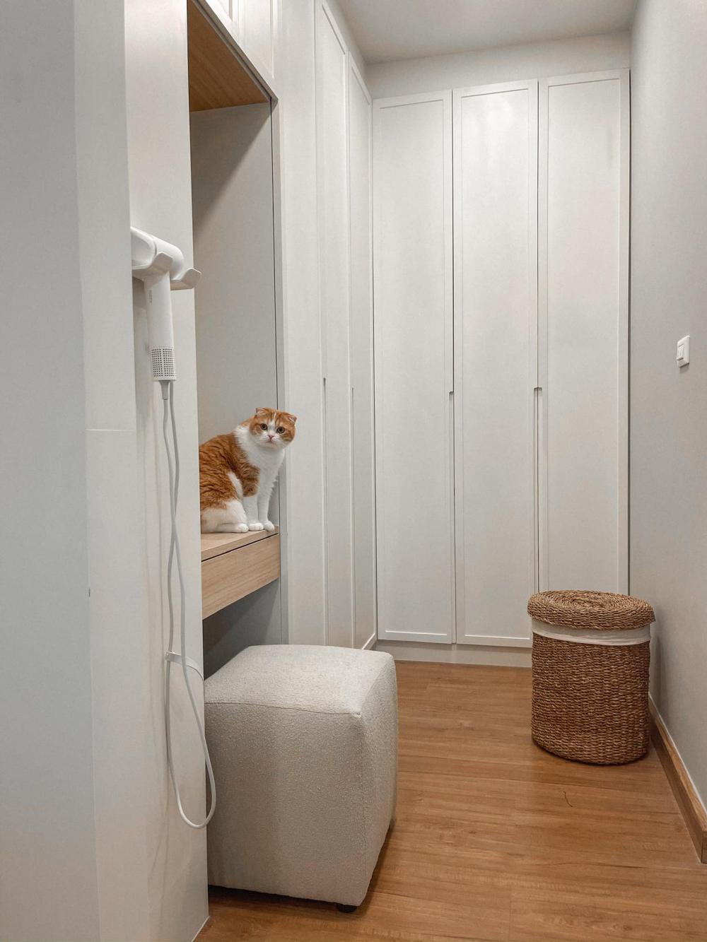 ไอเดียบ้านสไตล์มินิมอลตกแต่งภายในมินิมอล มีแมว อบอุ่น น่าอยู่ รูปที่ 16