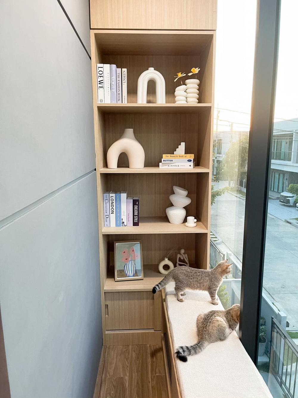 ไอเดียบ้านสไตล์มินิมอลตกแต่งภายในมินิมอล มีแมว อบอุ่น น่าอยู่ รูปที่ 19
