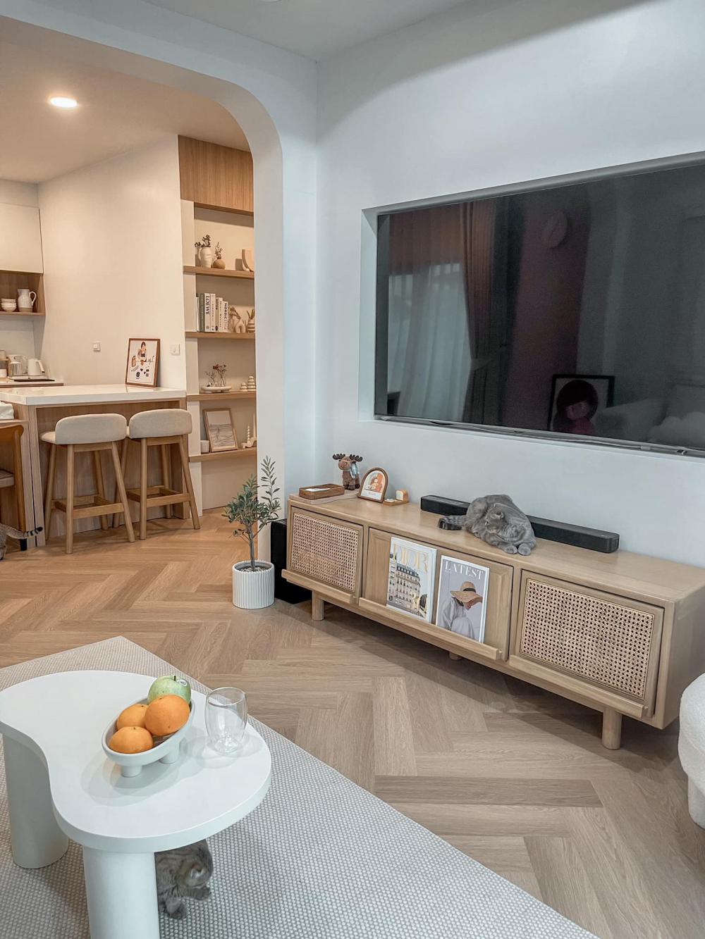 ไอเดียบ้านสไตล์มินิมอลตกแต่งภายในมินิมอล มีแมว อบอุ่น น่าอยู่ รูปที่ 16