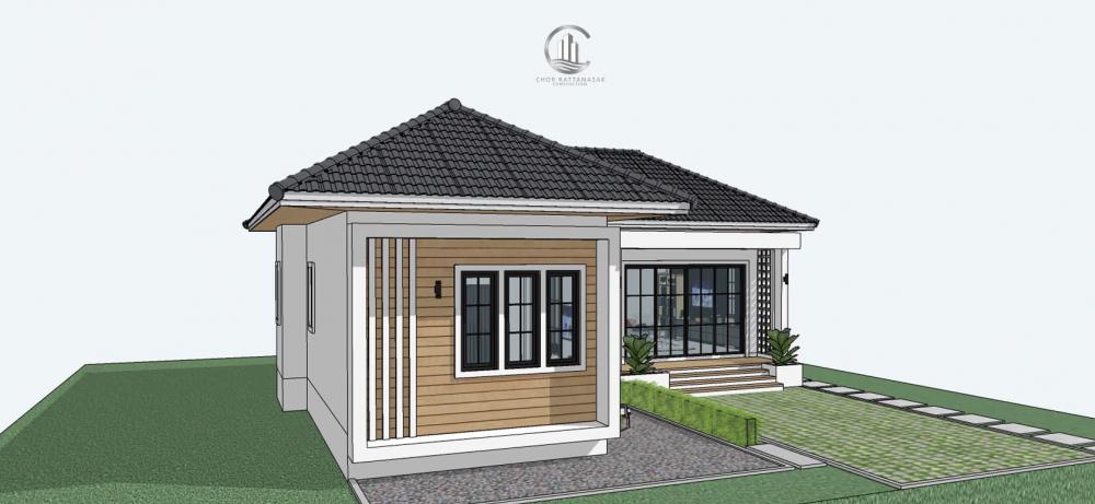 แบบบ้านสไตล์คอนเทมโพรารี่ ขนาด 2 ห้องนอน 2 ห้องน้ำ ห้องแต่งตัว รูปที่ 5