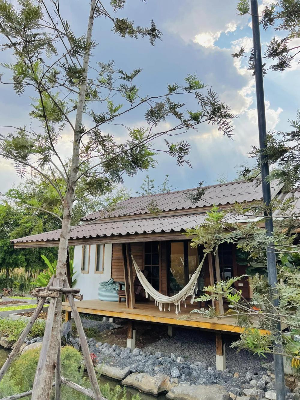 ไอเดียบ้านญี่ปุ่นขนาดเล็ก สวนดอกไม้สนามหญ้า มีลำธารไหลผ่าน บ้านสวนเวลาเขาใหญ่ รูปที่ 12